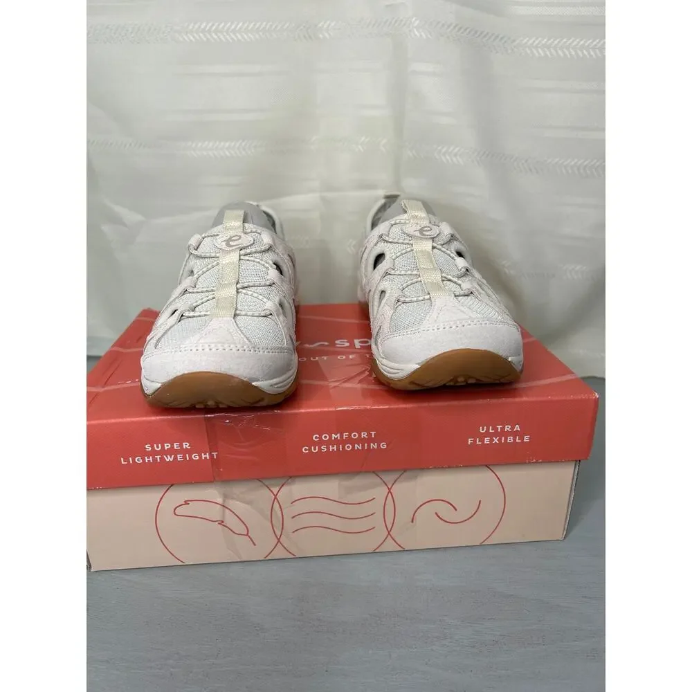Easy Spirit Earthen Walking Shoes Ivory Womens Size 5.5M Bungee Slip On